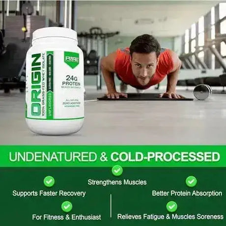 PURE LABEL NUTRITION - Pure Label Nutrition Grass Fed Whey Protein Isolate Unflavored 2 Lbs. - The Red Vitamin MX - Suplementos Alimenticios - {{ shop.shopifyCountryName }}