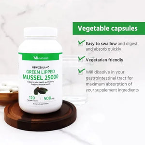 ML NATURALS - ML Naturals New Zealand Green Lipped Mussel 500Mg. 120 Capsulas - The Red Vitamin MX - Suplementos Alimenticios - {{ shop.shopifyCountryName }}