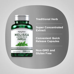 PIPING ROCK - Piping Rock Lemon Balm 2400Mg. 200 Capsulas - The Red Vitamin MX - Suplementos Alimenticios - {{ shop.shopifyCountryName }}