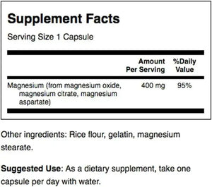 SWANSON - Swanson Triple Magnesium Complex 400Mg. 100 Capsulas - The Red Vitamin MX - Suplementos Alimenticios - {{ shop.shopifyCountryName }}