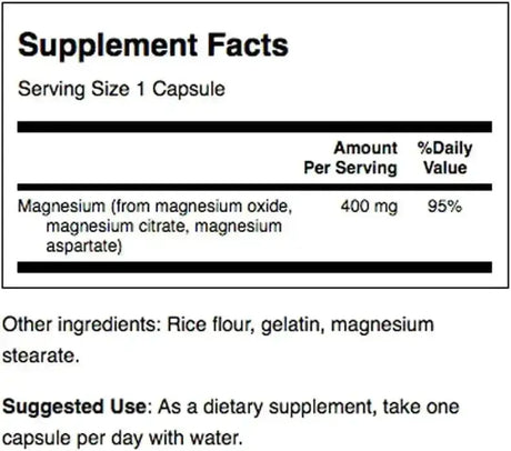 SWANSON - Swanson Triple Magnesium Complex 400Mg. 100 Capsulas - The Red Vitamin MX - Suplementos Alimenticios - {{ shop.shopifyCountryName }}
