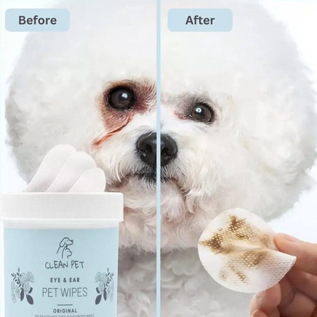 CLEAN PET - Clean Pet Eye & Ear Pet Wipes Original 100 Toallitas - The Red Vitamin MX - Cuidado De Los Ojos De Los Perros - {{ shop.shopifyCountryName }}