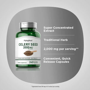 PIPING ROCK - Piping Rock Celery Seed Extract 2000Mg. 240 Capsulas - The Red Vitamin MX - Suplementos Alimenticios - {{ shop.shopifyCountryName }}