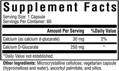 SEEKING HEALTH - Seeking Health Calcium D-Glucarate 250Mg. 60 Capsulas - The Red Vitamin MX - Suplementos Alimenticios - {{ shop.shopifyCountryName }}