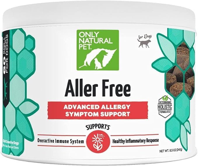 ONLY NATURAL PET AllerFree Advanced Allergy Support for Dogs 60 Masticables 2 Pack