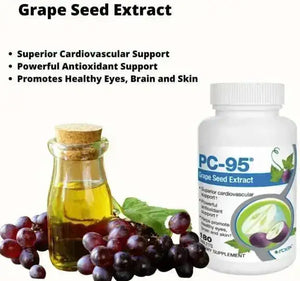 ROEX VITAMINS - Roex Vitamins PC-95 Grape Seed Extract 180 Tabletas - The Red Vitamin MX - Suplementos Alimenticios - {{ shop.shopifyCountryName }}