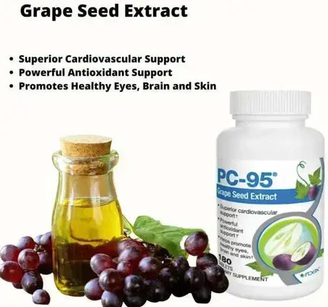 ROEX VITAMINS - Roex Vitamins PC-95 Grape Seed Extract 180 Tabletas - The Red Vitamin MX - Suplementos Alimenticios - {{ shop.shopifyCountryName }}