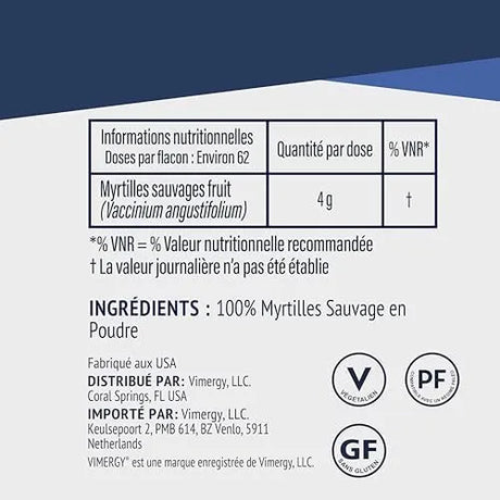 VIMERGY - Vimergy Wild Blueberry Powder 250Gr. - The Red Vitamin MX - Suplementos Alimenticios - {{ shop.shopifyCountryName }}