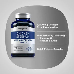 PIPING ROCK - Piping Rock Chicken Sternum Type II Collagen 3000Mg. 120 Capsulas - The Red Vitamin MX - Suplementos Alimenticios - {{ shop.shopifyCountryName }}