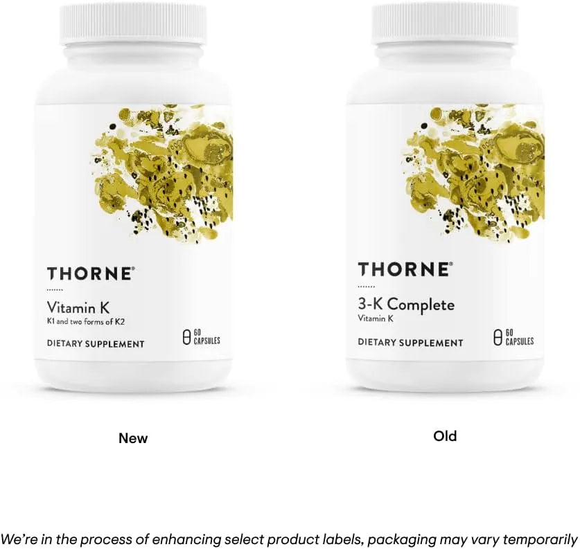 THORNE RESEARCH - THORNE Vitamin K 60 Capsulas - The Red Vitamin MX - Suplementos Alimenticios - {{ shop.shopifyCountryName }}