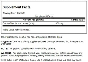 Swanson Full Spectrum Cacao 400Mg. 60 Capsulas 2 Pack