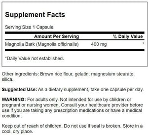 SWANSON - Swanson Magnolia Bark Antioxidant Support 400Mg. 60 Capsulas 2 Pack - The Red Vitamin MX - Suplementos Alimenticios - {{ shop.shopifyCountryName }}