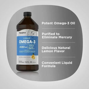 PIPING ROCK - Piping Rock Omega 3 Fish Oil Liquid 473Ml. - The Red Vitamin MX - Suplementos Alimenticios - {{ shop.shopifyCountryName }}