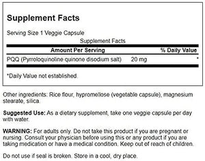 SWANSON - Swanson Ultra PQQ Pyrroloquinoline Quinone 20Mg. 30 Capsulas 2 Pack - The Red Vitamin MX - Suplementos Alimenticios - {{ shop.shopifyCountryName }}