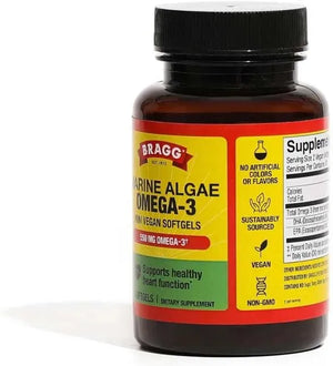 BRAGG - Bragg Marine Algae Vegan Omega-3 60 Capsulas Blandas - The Red Vitamin MX - Suplementos Alimenticios - {{ shop.shopifyCountryName }}