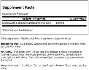 SWANSON - Swanson Motherwort 400Mg. 60 Capsulas 2 Pack - The Red Vitamin MX - Suplementos Alimenticios - {{ shop.shopifyCountryName }}