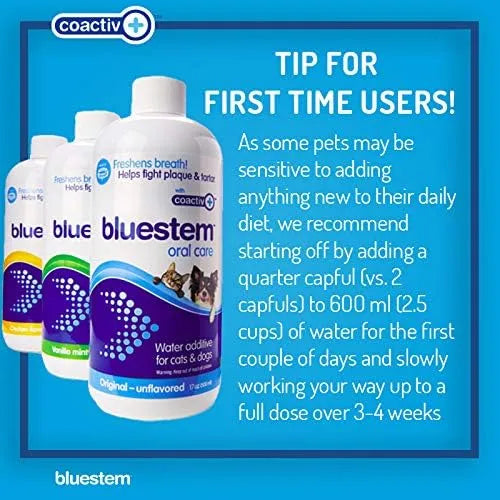 BLUESTEM - Bluestem Pet Water Additive Oral Care: for Dogs & Cats 500Ml. - The Red Vitamin MX - Cuidado Dental Para Perros - {{ shop.shopifyCountryName }}