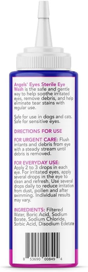 ANGELS' EYES - ANGELS' EYES Multi-Purpose Sterile Eye Wash 4 Fl.Oz. - The Red Vitamin MX - Cuidado De Los Ojos De Los Perros - {{ shop.shopifyCountryName }}
