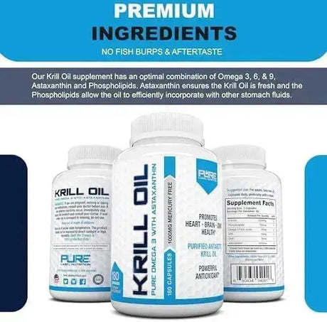 PURE LABEL NUTRITION - Pure Label Nutrition Krill Oil 1000Mg. 240 Capsulas - The Red Vitamin MX - Suplementos Alimenticios - {{ shop.shopifyCountryName }}