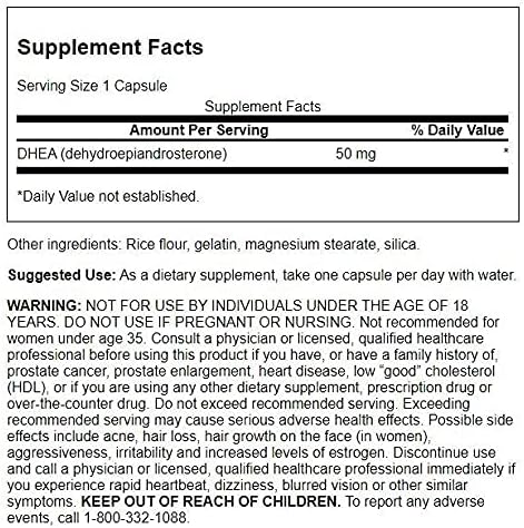 Swanson DHEA-Natural Supplement 50Mg. 120 Capsulas - The Red Vitamin MX - Suplementos Alimenticios - SWANSON