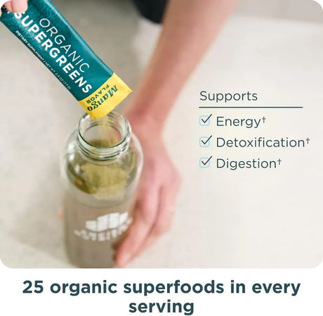 ANCIENT NUTRITION - Ancient Nutrition SuperGreens Powder with Probiotics Organic Mango Flavor 16 Paquetes - The Red Vitamin MX - Suplementos Alimenticios - {{ shop.shopifyCountryName }}