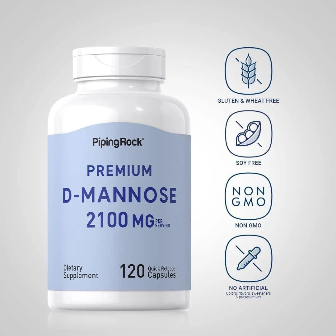 PIPING ROCK - Piping Rock D-Mannose 2100Mg. 120 Capsulas - The Red Vitamin MX - Suplementos Alimenticios - {{ shop.shopifyCountryName }}