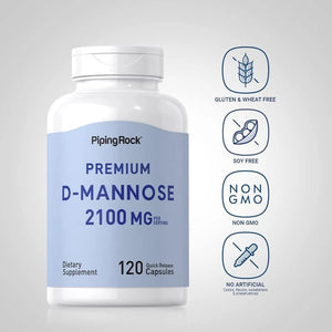 PIPING ROCK - Piping Rock D-Mannose 2100Mg. 120 Capsulas - The Red Vitamin MX - Suplementos Alimenticios - {{ shop.shopifyCountryName }}