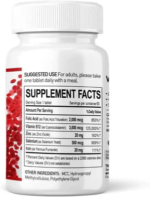 NANOWELL - NANOWELL Vital Blood Boost 90 Tabletas - The Red Vitamin MX - Suplementos Alimenticios - {{ shop.shopifyCountryName }}