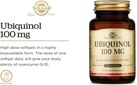 SOLGAR - Solgar Ubiquinol 100Mg. 50 Capsulas Blandas - The Red Vitamin MX - Suplementos Alimenticios - {{ shop.shopifyCountryName }}