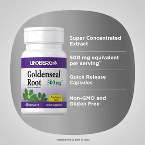 LINDBERG - Lindberg Goldenseal Root 500Mg. 60 Capsulas - The Red Vitamin MX - Suplementos Alimenticios - {{ shop.shopifyCountryName }}