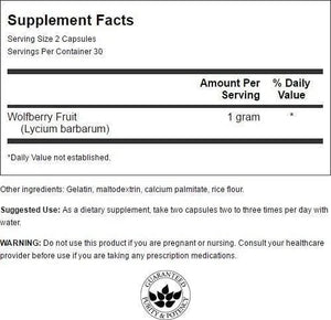 SWANSON - Swanson Goji Berry "Wolfberry" 500Mg. 60 Capsulas - The Red Vitamin MX - Suplementos Alimenticios - {{ shop.shopifyCountryName }}