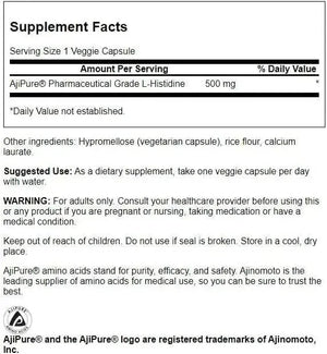 SWANSON - Swanson L-Histidine 500Mg. 60 Capsulas 2 Pack - The Red Vitamin MX - Suplementos Alimenticios - {{ shop.shopifyCountryName }}