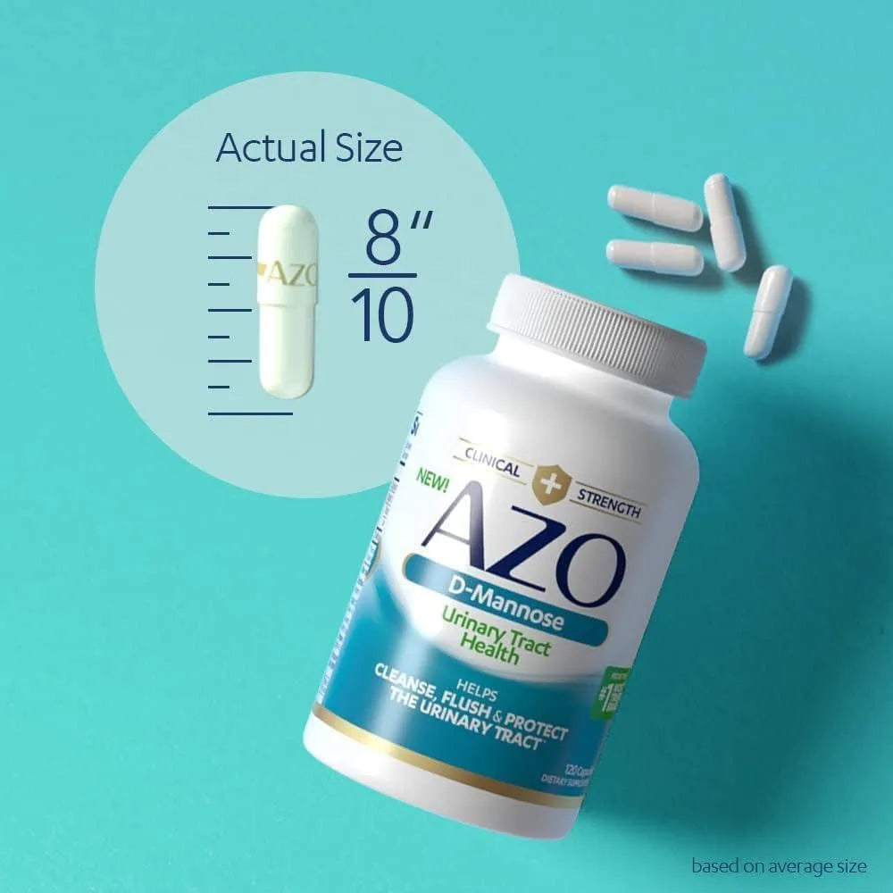 AZO - AZO D Mannose Urinary Tract Health 120 Capsulas - The Red Vitamin MX - Suplementos Alimenticios - {{ shop.shopifyCountryName }}