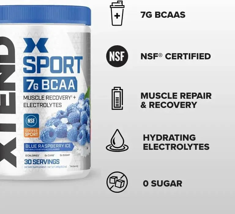 XTEND - XTEND Sport BCAA Powder Blue Raspberry Ice 30 Servicios 345Gr. - The Red Vitamin MX - Suplementos Alimenticios - {{ shop.shopifyCountryName }}