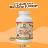 Makondo Pets Skin and Coat Supplement with Fish Oil and Omega 3 for Dogs 60 Tabletas Masticables