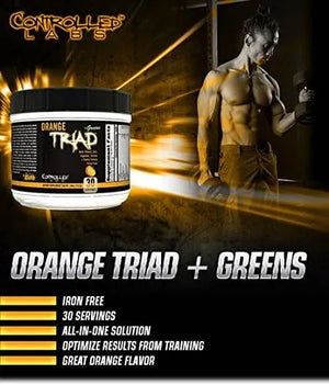 CONTROLLED LABS - CONTROLLED LABS Orange Triad Plus Greens 30 Servicios Lemon Ice Tea 412Gr. - The Red Vitamin MX - Suplementos Alimenticios - {{ shop.shopifyCountryName }}