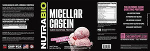 NUTRABIO - NutraBio Micellar Casein Protein Powder Strawberry Ice Cream 907Gr. - The Red Vitamin MX - Suplementos Alimenticios - {{ shop.shopifyCountryName }}