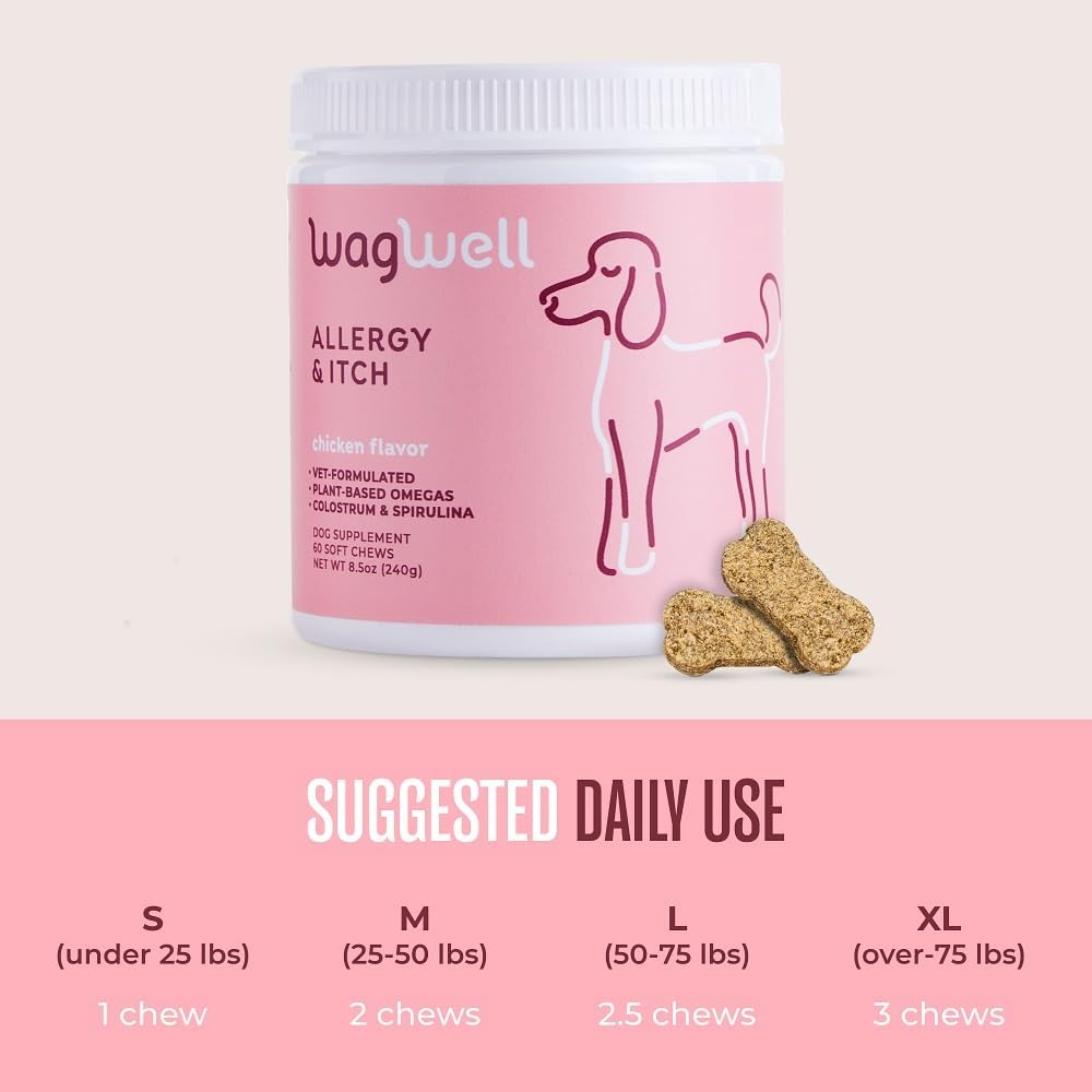 WagWell Allergy and Itch Chews 60 Masticables