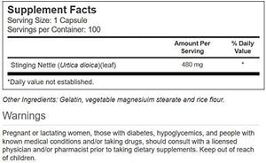 Vitacost Stinging Nettle Leaf 480Mg. 100 Capsulas