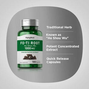 PIPING ROCK - Piping Rock Fo-Ti Root Extract 1000Mg. 180 Capsulas - The Red Vitamin MX - Suplementos Alimenticios - {{ shop.shopifyCountryName }}