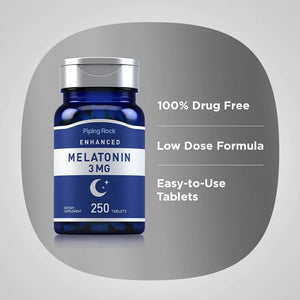 PIPING ROCK - Piping Rock Melatonin 3Mg. 250 Tabletas - The Red Vitamin MX - sup - {{ shop.shopifyCountryName }}