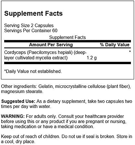 Swanson Cordyceps 600Mg. 120 Capsulas - The Red Vitamin MX - Suplementos Alimenticios - SWANSON