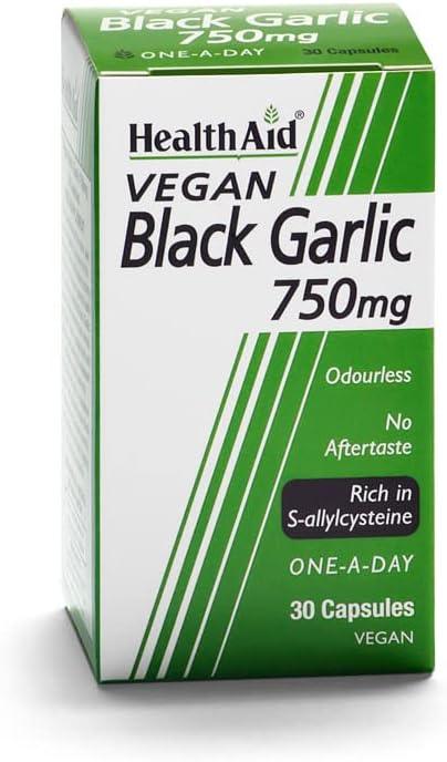 HEALTHAID - HealthAid Black Garlic 750Mg. 30 Capsulas - The Red Vitamin MX - Suplementos Alimenticios - {{ shop.shopifyCountryName }}