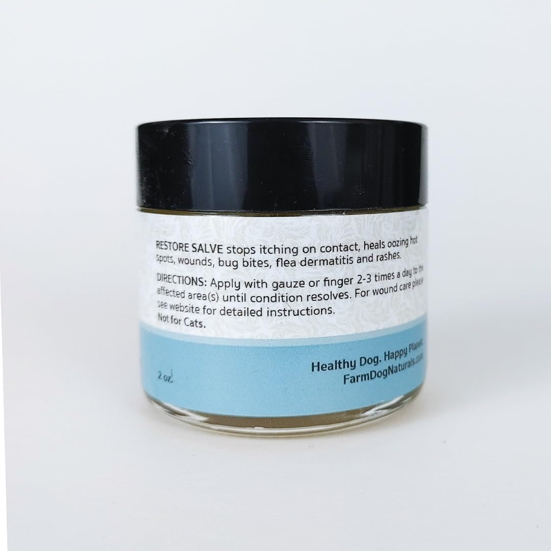Farm Dog Naturals Restore Wound Care and Itch Relief Salve for Dogs 2 Oz.