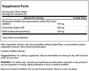 Swanson Glucosamine Chondroitin & MSM 360 Tabletas 2 Pack