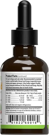PET WELLBEING - Pet Wellbeing Throat Gold for Dogs 2 Fl.Oz. - The Red Vitamin MX - Medicamentos Sin Receta Para Perros - {{ shop.shopifyCountryName }}