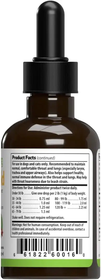 PET WELLBEING - Pet Wellbeing Throat Gold for Dogs 2 Fl.Oz. - The Red Vitamin MX - Medicamentos Sin Receta Para Perros - {{ shop.shopifyCountryName }}