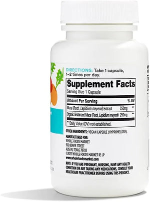 365 - 365 by Whole Foods Market Maca Standardized + Full Spectrum Blend 60 Capsulas 2 Pack - The Red Vitamin MX - Suplementos Alimenticios - {{ shop.shopifyCountryName }}