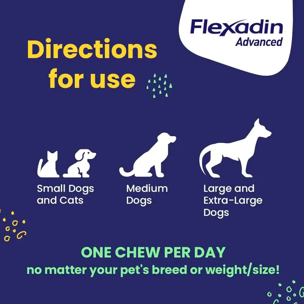 VETOQUINOL - Vetoquinol Flexadin Advanced Dog Hip and Joint 30 Masticables - The Red Vitamin MX - Cuidado De Cadera Y Articulaciones Para Perros - {{ shop.shopifyCountryName }}
