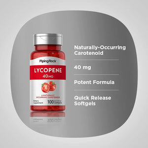 PIPING ROCK - Piping Rock Lycopene 40Mg. 100 Capsulas Blandas - The Red Vitamin MX - Suplementos Alimenticios - {{ shop.shopifyCountryName }}